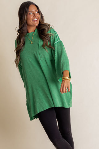 Only Go Forwards Oversized Urban Ribbed Tunic