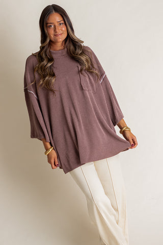 Only Go Forwards Oversized Urban Ribbed Tunic