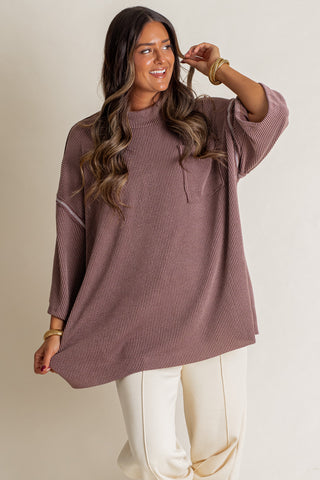 Only Go Forwards Oversized Urban Ribbed Tunic