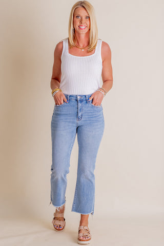 Jessica High Rise Cropped Flares