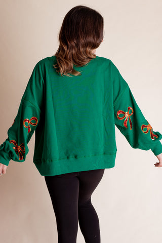 Wrap It Up Sequin Bow Sweatshirt *Final Sale*