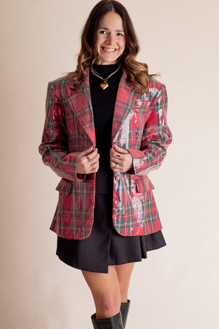 Holiday Hottie Plaid Blazer *Final Sale*