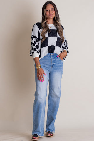 Bite The Bullet Checkered Sweater *Final Sale*