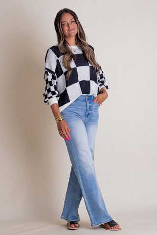 Laura High Rise Straight Leg Jeans