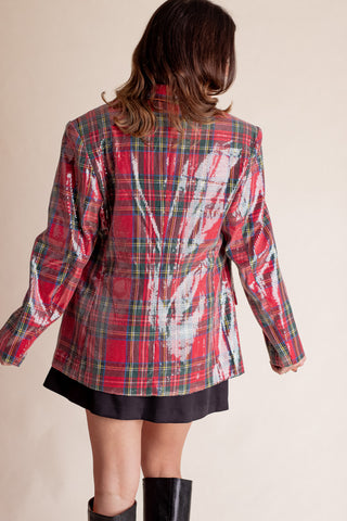 Holiday Hottie Plaid Blazer *Final Sale*