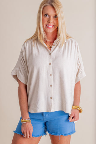 Moonlit Meadow Button Down Top *Final Sale*