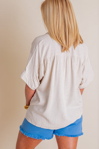 Moonlit Meadow Button Down Top *Final Sale*