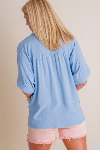 Moonlit Meadow Button Down Top *Final Sale*