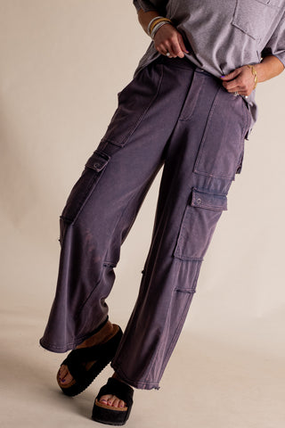 Don't Back Down Mineral Wash Cargo Pants