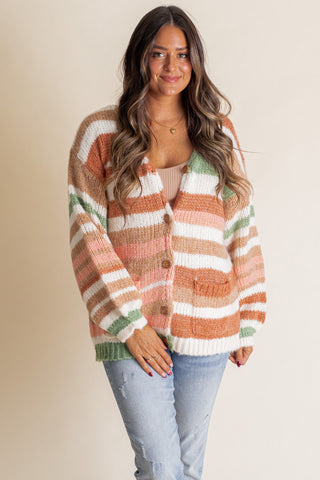 A Forever Thing Striped Cardigan