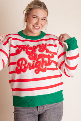 Merry And Bright Striped Sweater *Final Sale*