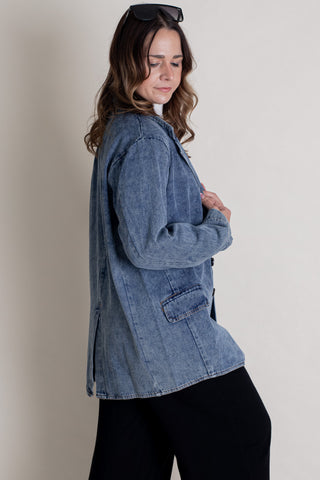 Fall For Me Washed Denim Blazer *Final Sale*