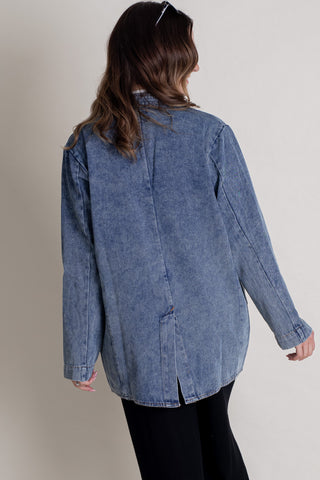 Fall For Me Washed Denim Blazer *Final Sale*