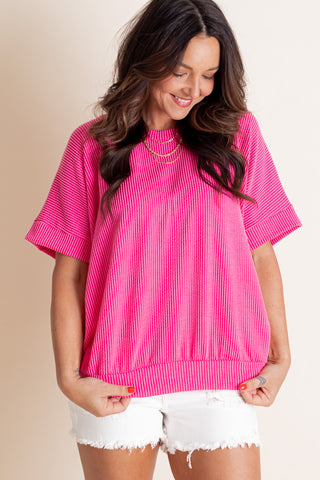 Happy To Be Here Urban Ribbed Top *Final Sale*