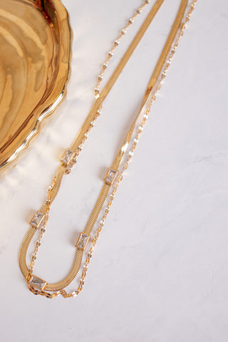 Golden Girl Double Stack Necklace