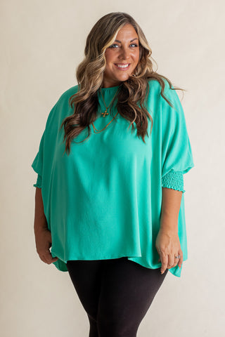 Live This Way Smocked Sleeve Top