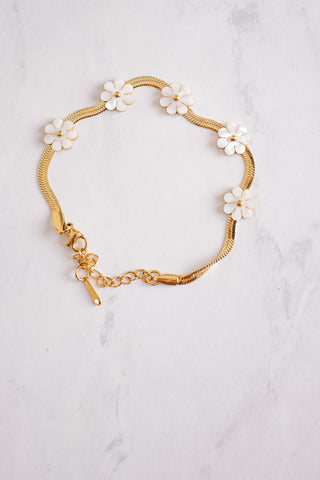 Herringbone Flower Bracelet