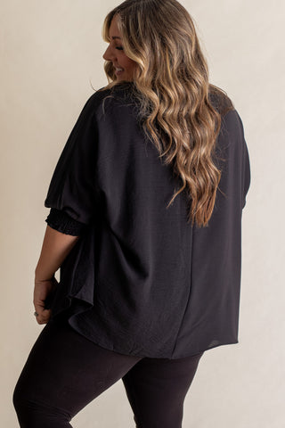 Live This Way Smocked Sleeve Top