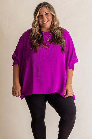 Live This Way Smocked Sleeve Top