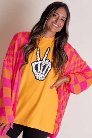 Skeleton Peace Sign Tee *Final Sale*