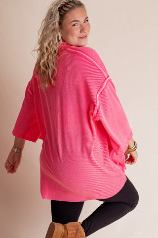 Only Go Forwards Oversized Urban Ribbed Tunic