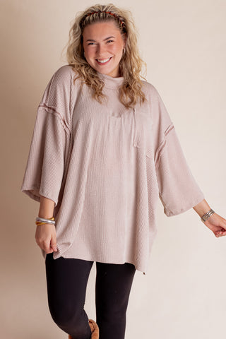 Only Go Forwards Oversized Urban Ribbed Tunic