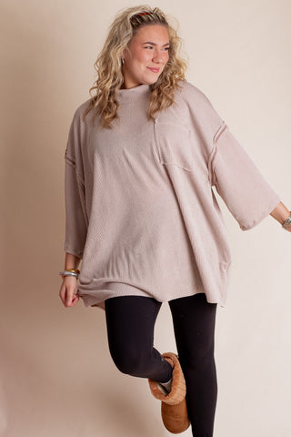 Only Go Forwards Oversized Urban Ribbed Tunic