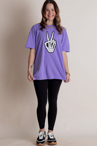 Skeleton Peace Sign Tee *Final Sale*