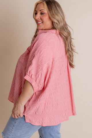 Never Worried Button Down Top - CURVY *Final Sale*