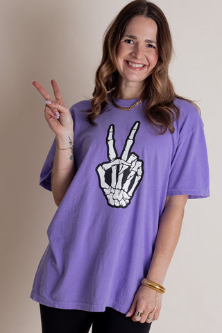 Skeleton Peace Sign Tee *Final Sale*