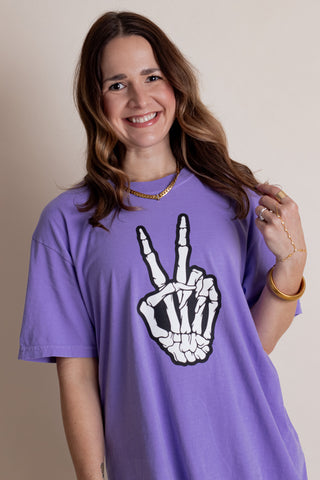 Skeleton Peace Sign Tee *Final Sale*