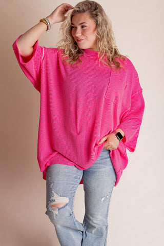 Only Go Forwards Oversized Urban Ribbed Tunic