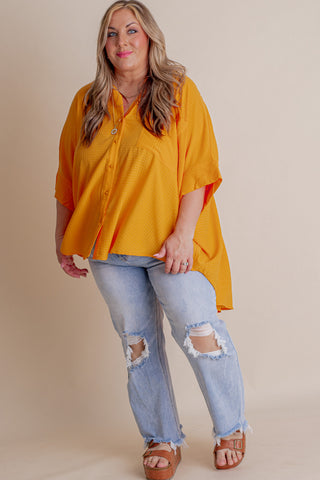 Close To You Button Down Top - CURVY *Final Sale*