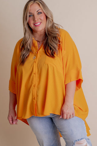 Close To You Button Down Top - CURVY *Final Sale*