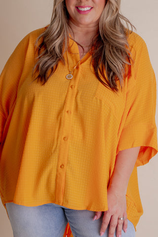 Close To You Button Down Top - CURVY *Final Sale*