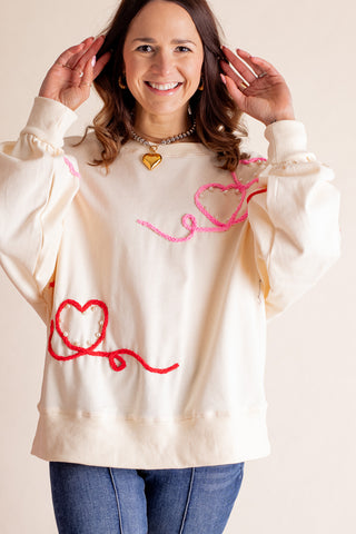 Full Of Love Embroidered Sweatshirt