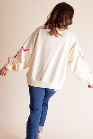 Full Of Love Embroidered Sweatshirt