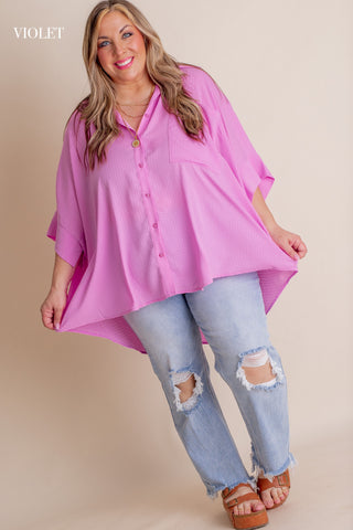 Close To You Button Down Top - CURVY *Final Sale*