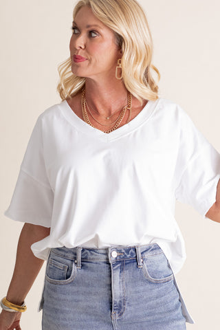 On The Edge V-Neck Top *Final Sale*