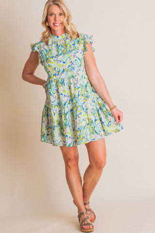 Seasons Delight Ruffle Sleeve Dress *Final Sale*