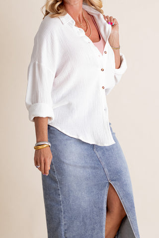 Everyday Casual Button Down Top *Final Sale*