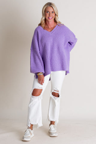 Save The Drama V Neck Sweater