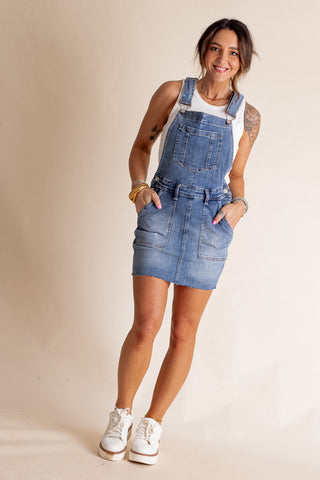 Linley High Waist Overall Dress