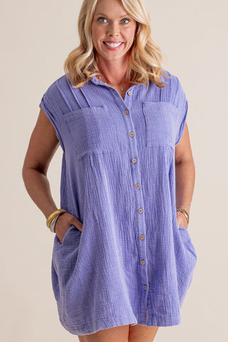 Kick It With Me Button Down Tunic *Final Sale*