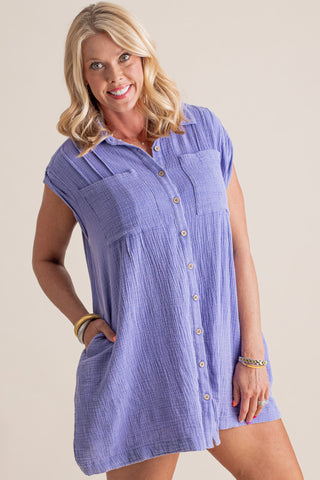 Kick It With Me Button Down Tunic *Final Sale*