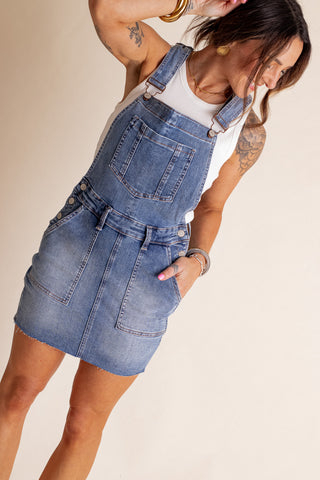 Linley High Waist Overall Dress