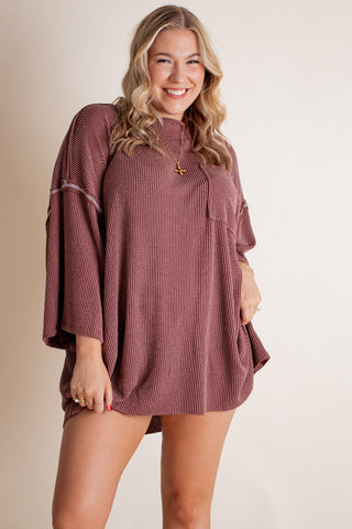 Only Go Forwards Oversized Urban Ribbed Tunic