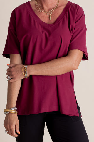 On The Edge V-Neck Top *Final Sale*