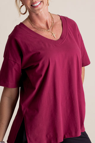 On The Edge V-Neck Top *Final Sale*