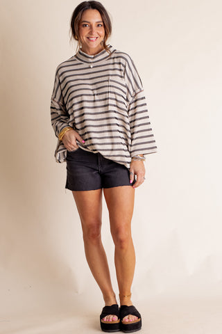 Only Go Forwards Oversized Striped Top